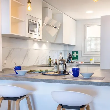 公寓 Home2book Sea View & Design Duplex Gigantes 圣地亚哥港